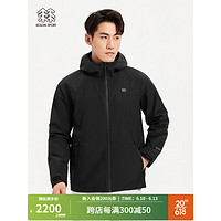 KOLON SPORT/可隆冲锋衣 男子户外GORE-TEX戈尔科技防水防风夹克外套 LHGJ3SN139-BL 黑 175/L