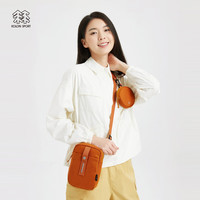 可隆 KOLON SPORT迷你斜跨包 男女同款户外耐久轻量运动多功能腰包 LUBH3MT010-CE 焦糖 XXX