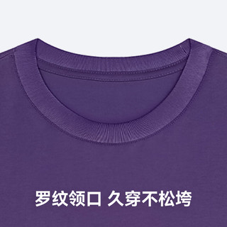 有志者（UZIS）针织篮球运动短袖男美式宽松休闲投篮热身训练圆领T恤 深紫 M