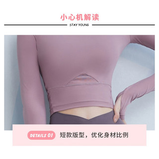 范斯蒂克（vansydical）瑜伽服套装女普拉提跑步训练弹力运动套装长袖春季高级感健身服 梅沙色两件套 TC53059 XXL（女款建议135-150斤）