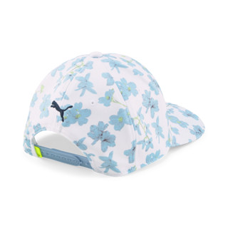 PUMA 彪马 高尔夫球帽 2023年 Verdant 杜鹃花logo 大师赛 有顶遮阳帽子 白色-浅蓝色-柠檬黄 可调帽围