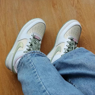 NIKE 耐克 休闲鞋女鞋2023春夏新款运动鞋AF1空军一号低帮板鞋 DQ0360-100白绿色 35.5