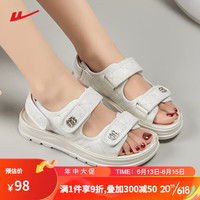 WARRIOR 回力 凉鞋女户外凉拖鞋学生外穿休闲运动沙滩鞋 WSL(WZ)-0645 米色 36