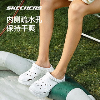 斯凯奇泡泡鞋丨Skechers夏季凉鞋厚底洞洞鞋运动拖鞋女增高防滑缓震户外