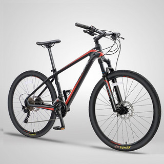 PHOENIX 凤凰 自行车27.5寸碳钎维山地车上班族学生车越野变速超轻单车XOM