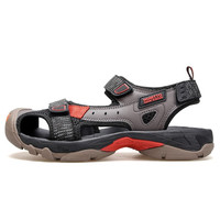 悍途(Humtto)户外春夏新款透气网面户外排水鞋防滑耐磨情侣款溯溪鞋 栗色/黑色-男 41