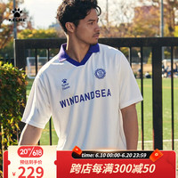 卡尔美(KELME) × WIND AND SEA 潮牌联名款 Blokecore足球短袖POLO衫男翻领T恤 白色 XL