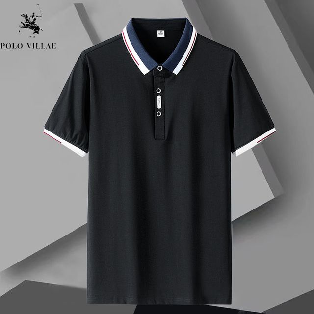 POLO VILLAE 保罗威特 polo衫修身正肩翻领衬衣薄款短款短袖夏季保罗衫