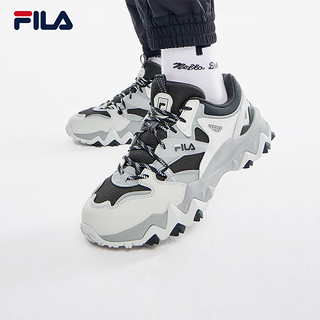 斐乐（FILA） 欧客漫2代男鞋复古运动鞋2023春季新款时尚休闲鞋老爹鞋 黑-BK 40