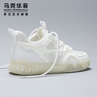 马克华菲男鞋2023夏季网面透气运动鞋休闲潮流板鞋增高百搭小白鞋