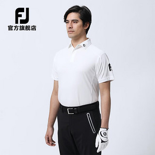 Footjoy夏季新款高尔夫服装男士休闲简约舒适golf短袖T恤抗菌速干POLO衫 黑80485 S