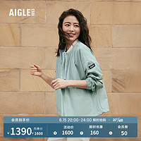 AIGLE艾高2023年春季新品女士UPF40+防紫外线防泼水轻量夹克防晒衣外套 灰薄荷色 AH193 40(170/92A)