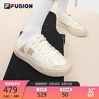 FILA FUSION斐乐潮牌一脚蹬帆布女鞋2023板鞋运动鞋