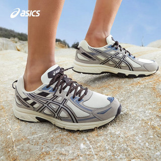 ASICS 亚瑟士 跑步鞋男鞋越野透气运动鞋抓地耐磨跑鞋 GEL-VENTURE 6 奶白色/灰色 42