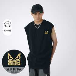 BAD BOY 夏季新款百搭运动休闲背心简约上衣T恤无袖背心男