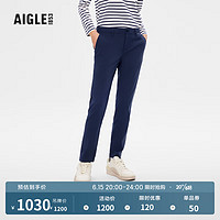 AIGLE艾高2023年春季新品女士DFT吸湿排汗UPF40+防晒防紫外线长裤 帝国深蓝 AI101 36(160/70A)