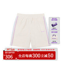 NERDY 2023套装新品NY系列双杠宽松休闲运动服套装情侣同款外套女 奶油色短裤 XS