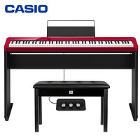 CASIO 卡西欧 PX-S1000RD 电钢琴 88键半配重 红色 木质琴架+三踏板+官方标配