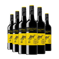 Yellow Tail 黄尾袋鼠 缤纷 西拉干红葡萄酒 750ml*6瓶