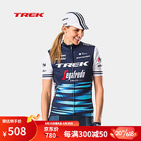 崔克（TREK）Santini Trek-Segafredo 车队版透气速干女士骑行短袖上衣 深蓝色/白色 L