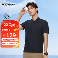 NORTHLAND 诺诗兰 男士翻领短袖T恤23春夏户外经典透气抗皱商务休闲polo衫