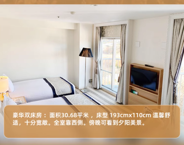 首都圈最大天然温泉,日本皇室也来过!日本传统度假村 标准双床房1晚含双早套餐(另有一泊二食套餐)