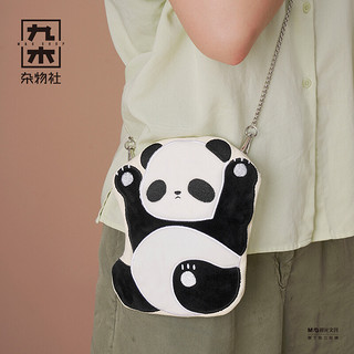 九木杂物社UNCAGE熊猫气子母单肩包原创帆布包女夏季斜挎包新款 熊猫气气子母单肩包