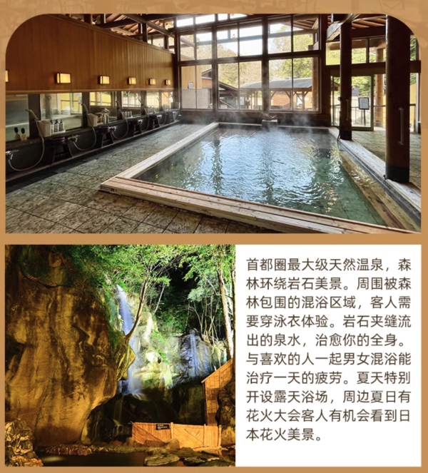 首都圈最大天然温泉,日本皇室也来过!日本传统度假村 标准双床房1晚含双早套餐(另有一泊二食套餐)