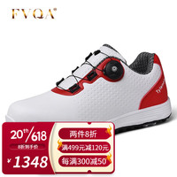 FVQA轻奢高尔夫男鞋运动鞋新款golf鞋子大码男士户外高尔夫球男鞋 白红 40
