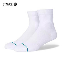 STANCE短袜男男女夏季防臭袜子运动休闲跑步短筒棉袜 白色 S (35-37)