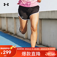 安德玛（UNDERARMOUR）Fly-By Elite女子5英寸跑步运动短裤1369757 黑色001 L