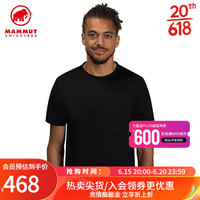 MAMMUT猛犸象Urban 男士户外运动轻量舒适时尚弹力短袖T恤 黑色 S