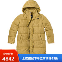 北面（The North Face）长款羽绒服女户外防风保暖秋季上新鹅绒|7QSR ZSF/卡其色 S