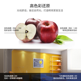 PHILIPS飞利浦LED筒灯嵌入式家用天花射灯开孔7.5/9/12公分10cm客厅超薄 5寸10.W暖白光