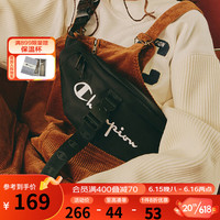 Champion 斜挎包女2023春夏新款帆布包包包单肩包胸包腰包男 黑色 MIC