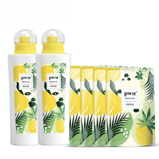 PWU 朴物大美 香氛洗衣液 900ml*2瓶+800ml*4袋 缤果花园