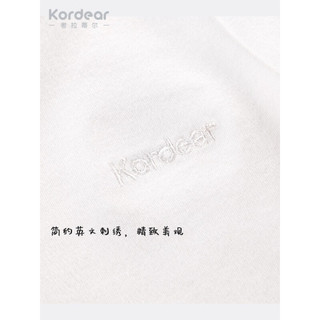 Kordear男宝宝夏季套装婴儿纯棉夏装衣服短袖肩开T恤短裤两件套 深灰 73cm