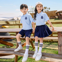 芯时代小学生校服夏季幼儿园园服套装夏装大班毕业服一年级夏天儿童班服 女生 夏款 110码