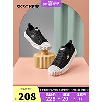 SKECHERS 斯凯奇 情侣款饼干鞋时尚休闲轻便低帮帆布鞋155126BLK37.5