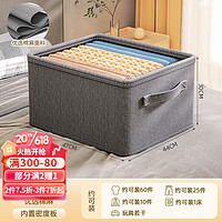  邦尼美家 BANNMEIJIA 衣服裤子收纳盒家用抽屉式衣柜分层整理箱裤子衣物宿舍卧室储物筐 62L-深灰