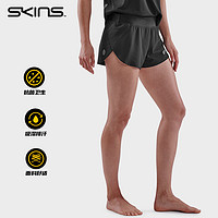 SKINS 思金斯 S3A Run Shorts女士跑步短裤 运动训练透气速干 瑜伽健身裤 星灿黑 XS