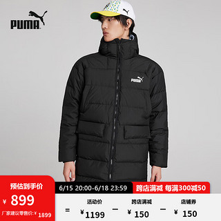 PUMA 彪马 官方 男子运动休闲羽绒服外套 DOWN COAT 672437 黑色-01 M(175/96A)