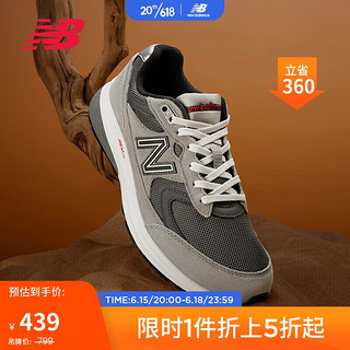 new balance 男鞋Walking 880系列经典舒适透气休闲运动鞋 灰色宽鞋楦2E