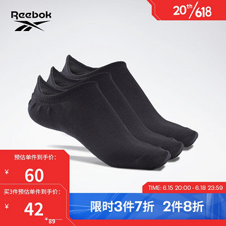 Reebok 锐步 中性船袜 GH0424 黑色 M 3双装