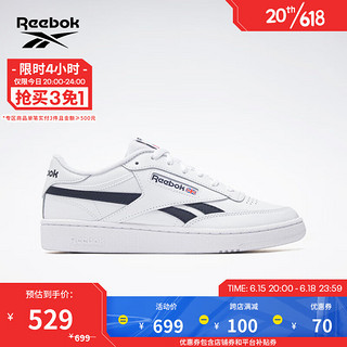 Reebok 锐步 官方2023夏男女CLUB C REVENGE运动复古板鞋100032881 100032881 35