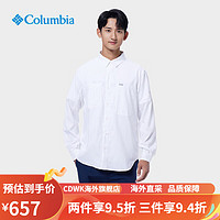 哥伦比亚（Columbia）户外男速干防晒UPF50防紫外线长袖衬衫AE1683 100 XL_(185/104A)