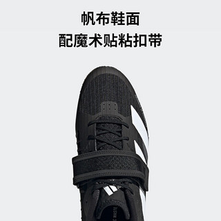 adidas阿迪达斯adipower Weightlifting III男女魔术贴举重运动鞋 黑色/白色/灰色 42(260mm)