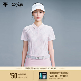 DESCENTE 迪桑特 GOLF 迪桑特高尔夫 GOLF系列 女子短袖T恤 G312WFTS28 LP-亮粉色 M(165/84A)