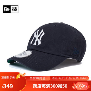 NEW ERA 纽亦华 2023新款MLB系列软顶男女休闲简约遮阳帽 60359621-黑色 OSFM