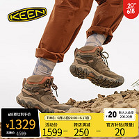 KEEN 官方 RIDGE FLEX MID WP户外旅行徒步登山鞋女耐磨透气 咖啡/灰褐/黑/粉红-1024921 37女